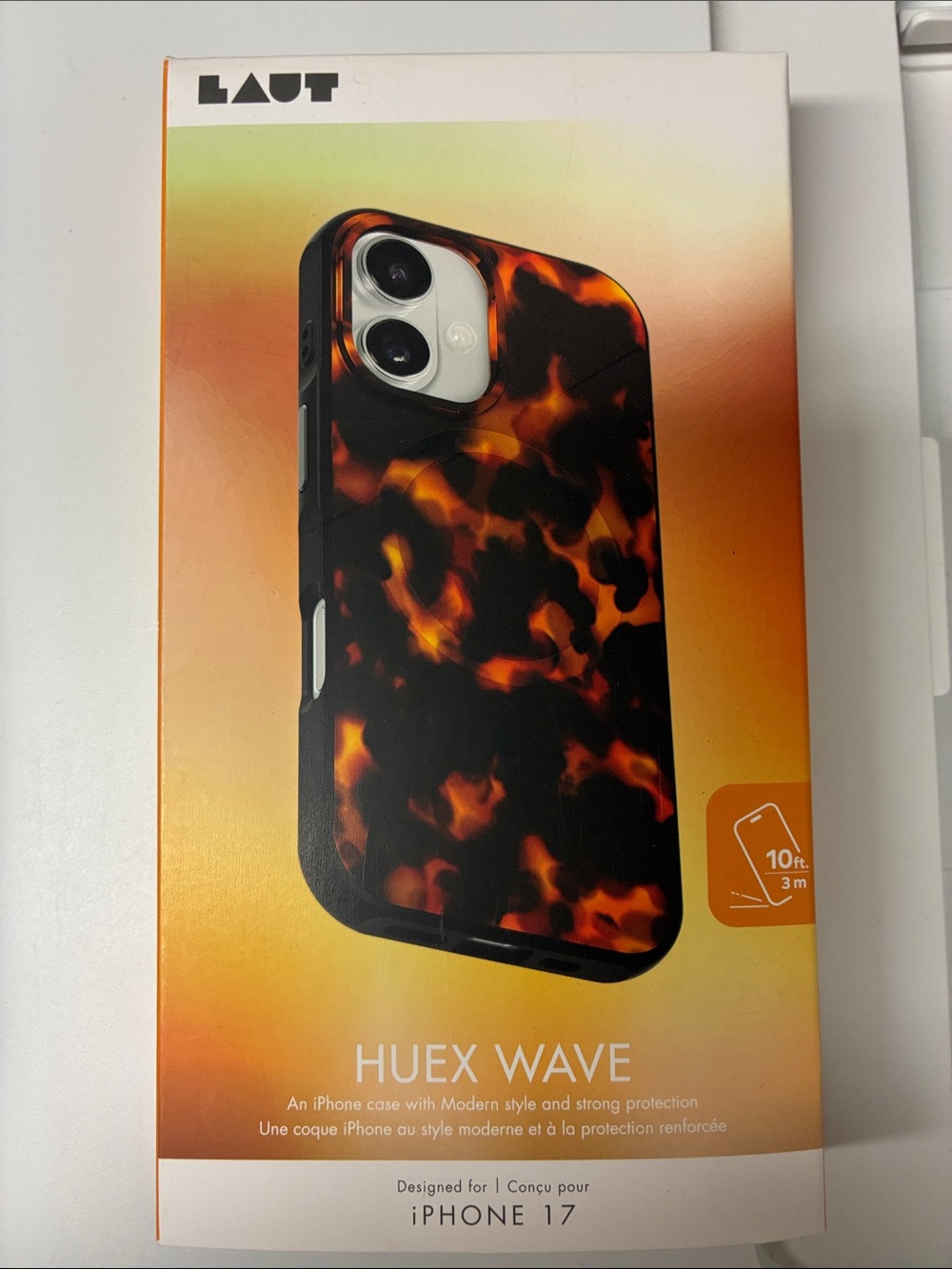 LAUT Huex Wave Tortoiseshell iPhone 17 Case - Brown & Black